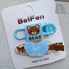 Dos Paquetes de Lindos Pasadores de Oso de Dibujos Animados Autocríticos, Pinzas de Pato Dulces para Estudiantes, Accesorios para el Cabello con Pinza de Corazón Femenino de Acrílico para Flecos