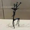 Superventas transfronterizo Estatuas de Reno Negro juego de 2 piezas de aleación estatua de reno negro decoración de escritorio