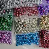Contas Metálicas Redondas de 16mm com Revestimento Colorido Uv Furo Reto Contas para Corrente de Celular DIY Pingente de Carro Contas Verde Natal