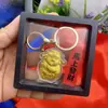 Lingote de Dibujos Animados de Lámina de Oro Imitación para Atraer Riqueza, Colgante del Dios de la Riqueza, Colgante de Cadena para Teléfono Móvil, Llavero, Accesorios de Bolsa para Coche al por Mayor