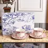 Estilo Europeo Hueso Porcelana Hortensia Azul Azul y Blanco 58 Piezas Olla Sopera Bol Plato para Pescado Bol de Arroz Cuchara para Sopa Plato de Cena Taza de Té Vajilla Fábrica Venta al por Mayor