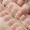 Unhas Wearable Estilo Curto de PMMA, Unhas Pré-Fabricadas, Produtos Acabados, Adesivos de Unha Atacado, Tiras Puras Feitas à Mão, Manicure Elegante, Removíveis