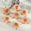 Cabezas de Flores de Peonía Simuladas Estilo Europeo de 6 cm, Adornos de Flores de Seda, Accesorios para Bodas, Accesorios para Fotografía, Materiales para Decoración de Paredes de Flores