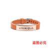 Pulsera de silicona con correa de silicona naranja transfronteriza entre Europa y Estados Unidos, regalo de cumpleaños, letras de acero inoxidable, joyería popular