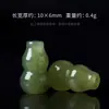 Atacado Jade Hotan Material Qinghai Jade verde-branco Oco Trevo de quatro folhas Cabaça Acessórios de jade Acessórios para pulseira Joias