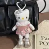 Bolsa Colgante Hello Kitty Piernas Largas Fragancia Ligera Muñeca de Peluche Dibujos Animados Lindo Llavero de Corazón Colgante de Regalo