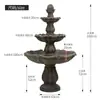 Fuente de agua corriente estilo europeo, patio jardín exterior, estanque de peces, elemento acuático, decoración de paisaje, adorno de boda, pozo de los deseos