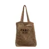 Bolsa de Palha Trançada Vazada Estilo Verão 2026 para Mulheres, Bolsa de Tricô para Férias na Praia, Bolsa Tote de Ombro de Grande Capacidade, Transfronteiriça