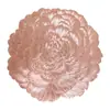 Alfombrilla de Escritorio Aislante Térmico con Estampado Floral de Primavera, PVC Dorado Estampado, Impermeable, Alfombrilla Decorativa de Escritorio Estilo Ins de Gama Alta, Manteles Individuales, Manteles para Tazones