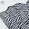 Espartilho de barbatanas para mulheres, estampa de zebra, suporte push-up para o busto, modelador sexy para usar por cima da roupa, estampa animal, atacado transfronteiriço