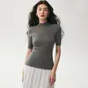 Nova coleção de outono para mulheres: Suéter de tricô 100% lã, fio Yangzi calibre 18, finamente fiado, gola semi-alta, mangas de três quartos, fino e leve