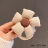 Tiktok leite quente café arco cabelo corda Internet celebridade novo laço de cabelo elástico flor cabelo corda temperamento cabelo cocar