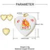 Colgante de Caja de Fotos de Cobre DIY Corazón Sol Arcoíris para Mujeres, Limón Cereza, Se Puede Abrir, Puede Guardar Fotos, Colgante de Joyería