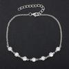 Joyería Transfronteriza Europea y Americana, Tobilleras de Playa Sencillas y Personalizadas Incrustadas de Diamantes, Accesorios de Pie Versátiles de Aleación de Verano con Diamantes Brillantes, Tobilleras para Mujer