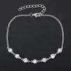 Popular transfronterizo europeo y americano nuevo simple 7 pedrería tobillera tobillera joyería moda todo-combinación accesorios para mujer