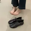 Zapatos Planos de Cordones con Punta Redonda y Hendidura Estilo Pezuña de Cerdo Diseño de Nicho Moda Minimalista Versátil para Mujer Primavera 2026