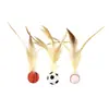 Gato Transfronteiriço Bola de Pena de Frango Elástica Bola Elástica para Gato Novo Auto Prazer e Alívio do Tédio Penas Brinquedos e Suprimentos para Animais de Estimação Atacado