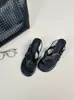 Sandalias de Chancla Redondas de Piel de Oveja de 5cm con Tacón Alto Verano 2026 Nuevas de Moda Elegantes Sandalias Abiertas