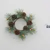 Coronas de Velas, Decoraciones Navideñas, Adornos Festivos, Productos de Imitación Hechos a Mano, Comercio Transfronterizo al por Mayor, Coronas de Velas de Plástico