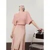 Suéter de punto de verano para mujer, nuevo diseño, estilo perezoso de nicho, mangas murciélago, top de punto que ciñe la cintura, envío transfronterizo