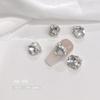 Ano novo on-line celebridade unha feita à mão branco Série usar unha tridimensional diamante incrustado zircão pérola pilha diamante unhas adesivos joias