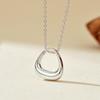 Collar con colgante geométrico de triángulo hueco de plata esterlina S925 de Beiana para mujer, joyería ligera, de lujo, sencilla y combinable.