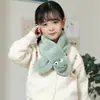 Cachecol infantil de pelúcia fofo de desenho animado à prova de vento quente versátil cachecol masculino e feminino outono e inverno espessado à prova de frio gola de bebê