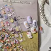 Adesivos de Arte para Unhas em Relevo Tomoni Populares no Xiaohongshu Fofos Adesivos para Unhas Infantis Joias de Cachorro Dachshund Feliz