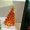 Adornos de Árbol de Navidad de Cristal Regalo de Navidad Regalo de Cumpleaños para Amigos Hombres y Mujeres Decoración de Sala de Estar en Casa Árbol de Paz Verde