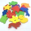 Letras y números de estampación EVA para baño de agua pegatinas forma de animal EVA perforación de forma especial