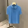 Camiseta Masculina de Manga Curta com Gola Camisa Verão Masculina Tendência Cor Sólida Camisa POLO Masculina Manga Meia Manga Casual