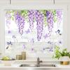Variedad de Flores de Glicinia de Colores, Mariposas, Pájaros, Pegatinas para Ventanas, Pegatinas para Cristales, Pegatinas Decorativas para Ventanas Visibles por Ambos Lados