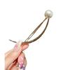 Grampo de Cabelo Sorriso para Mulheres, Presilha para a Parte de Trás da Cabeça, Novo Acessório de Cabelo Celebridade da Internet 2026, Presilha de Garra Simples e Elegante com Lua Crescente e Pérolas