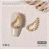 Outono e Inverno Novo Zircão Super Brilho Celebridade da Internet Diamante Completo Laço Preservação de Cor Ouro Verdadeiro Asas de Unicórnio Decoração de Unhas com Diamantes