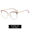 91226 nuevo transfronterizo gafas anti-luz azul miopía para mujer se puede equipar con montura metálica redonda de ojo de marea coreana para hombre