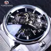 Nuevo Producto Forsining Moda Masculina Casual Simple Correa de Malla Tejida Resistente al Agua Reloj Mecánico Manual Provincia de Guangdong