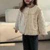 Nueva Ropa Infantil para Niñas Estilo Coreano 2026 Niñas Bebés Linda Dulce Volante Cuadros Color Sólido Versátil Casual Chaqueta