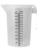 Taza medidora transparente de PP de grado alimenticio 5000 ml, taza medidora de plástico con escala, engrosada, gran capacidad, adecuada para usar en botellas de agua y tiendas de té de leche