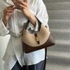 Bolso de Diseño de Nicho de Alto Nivel con Bloques de Color para Mujer, Nuevo Bolso Dumpling 2026, Bolso de Mano Versátil para el Trabajo, Cruzado, Bolso de Hombro