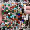 8mm Piedra Natural Cristal Ágata Disco Plano Cuentas Sueltas Pulsera DIY Collar Accesorios de Joyería Productos Semiacabados Venta al por Mayor