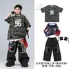 Roupas Infantis da Moda Street Dance Conjunto de Camiseta Camuflada Hip-Hop Roupa de Performance de Dança para Meninos Hip-Hop