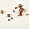 Fabricante Retro Campana de Cobre de Una Palabra Venta al por Mayor Decoración Navideña Dorada y Plateada Campana de Bronce en Blanco Gato de la Suerte Mascota DIY