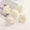 Flor Artificial Borde de Lata Peonía Tela de Seda Cabeza de Flor Falsa Flor de Cabeza Hecha a Mano DIY Ramillete Accesorios para el Cabello Pasador Flor Decoración para el Hogar Boda