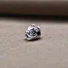 Yiluya Plata Pura 999 Retro Epoxi León Agujero Separado Cuentas Cuerda de Mano Trenzada Pulsera Collar Accesorios Hechos a Mano DIY