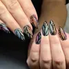 Exquisitos Pegatinas de Uñas Portátiles con Diseño de Ala Nicho Diseño Simple Pegatinas para Uñas Cortas Temperamento Pegatinas de Uñas Removibles