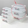 En Stock Envío Rápido PP de Grado Alimenticio Transparente Sellada Caja para Conservar Fresco Caja de Almacenamiento para Refrigerador Calentamiento en Microondas Caja para Porcionar Alimentos Secos