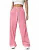 2026 Transfronterizo Europeo y Americano Primavera/Verano Nuevo Amazon Wish Pantalones Largos Deportivos Casuales Rectos Anchos Holgados para Mujer