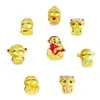 Contas da Sorte Banhadas a Ouro com Furos, Urso Atrai Sorte Contas com Furo Grande Acessórios para Joias DIY Feitas à Mão Venda por Atacado
