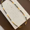 Collar de Piedra Ojo de Tigre con Cuentas Estilo Retro Maillard Otoño e Invierno Cadena para Clavícula Collar Elegante de Moda Joyería para Mujeres Alta Gama