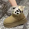 Botas de Nieve de Suela Gruesa para Mujer, Nuevos Zapatos de Invierno para Mujer 2026, Forradas de Felpa, Engrosadas, Calientes, Impermeables, Antideslizantes, Zapatos de Algodón
